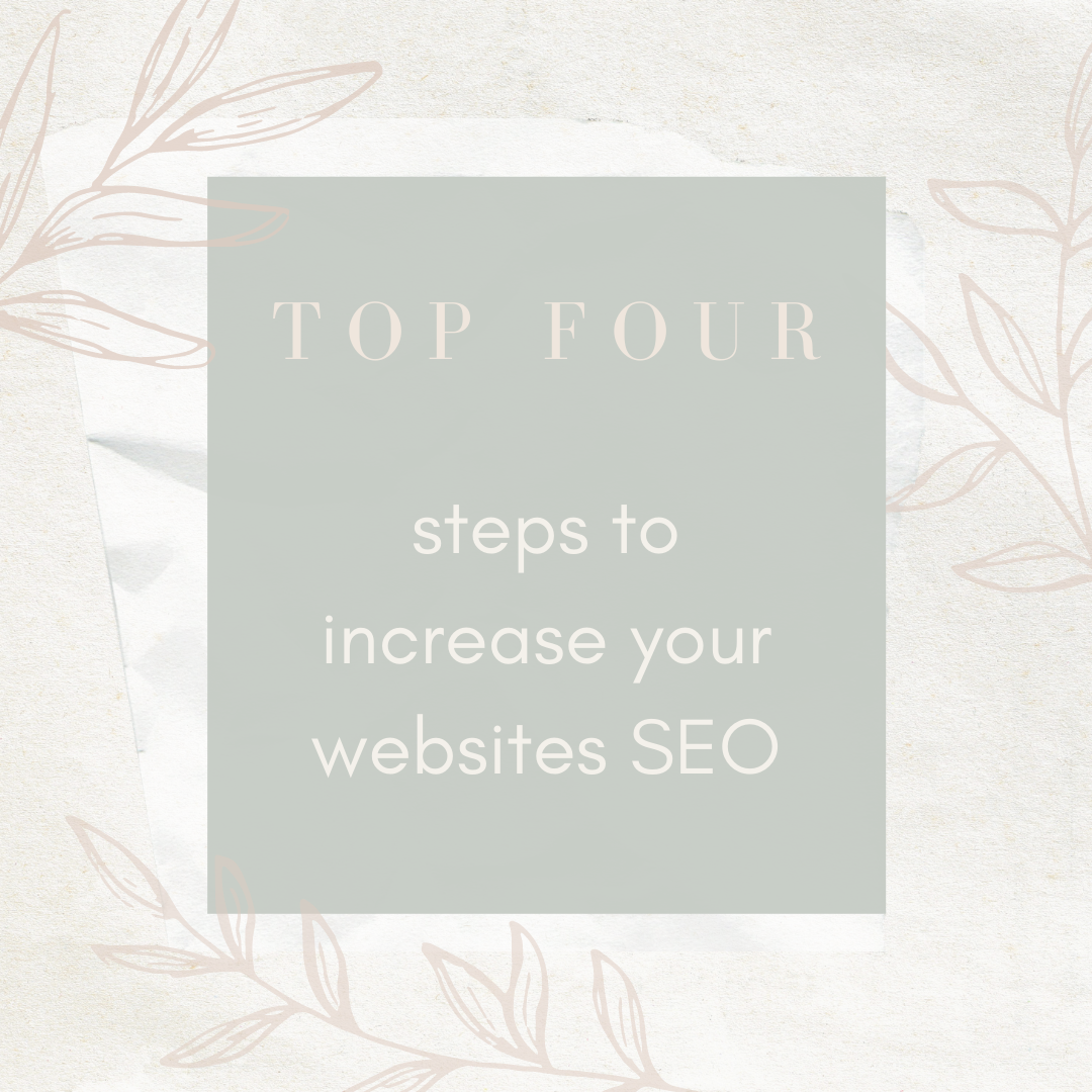 top four steps to increase website SEO for small businesses and wedding photographers
